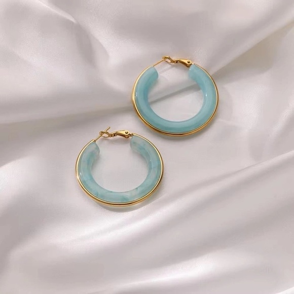 Ocean Swirl Hoops - Picture 7 of 7